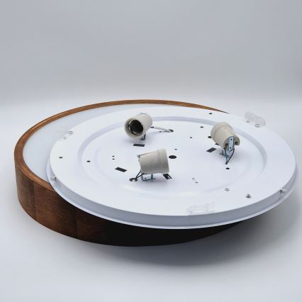 Brilagi - LED Deckenleuchte CARVALHO 3xE27/60W/230V Eiche-Kirsche Ø 47 cm