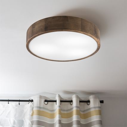 Brilagi - LED Deckenleuchte CARVALHO 3xE27/60W/230V Eiche Nussbaum Ø 47 cm
