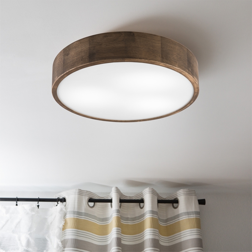 Brilagi - LED Deckenleuchte CARVALHO 3xE27/60W/230V Eiche Nussbaum Ø 47 cm