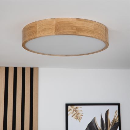 Brilagi - LED Deckenleuchte CARVALHO 3xE27/60W/230V Eiche Ø 47,5 cm