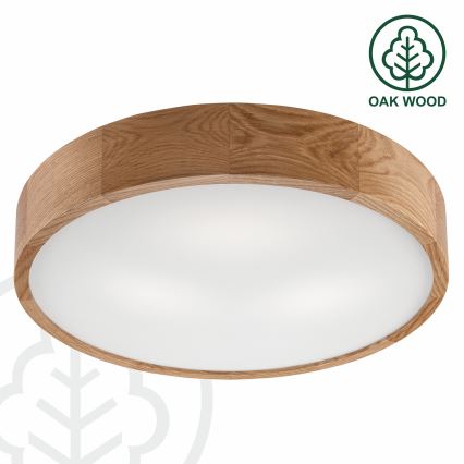 Brilagi - LED Deckenleuchte CARVALHO 3xE27/60W/230V Eiche Ø 47,5 cm