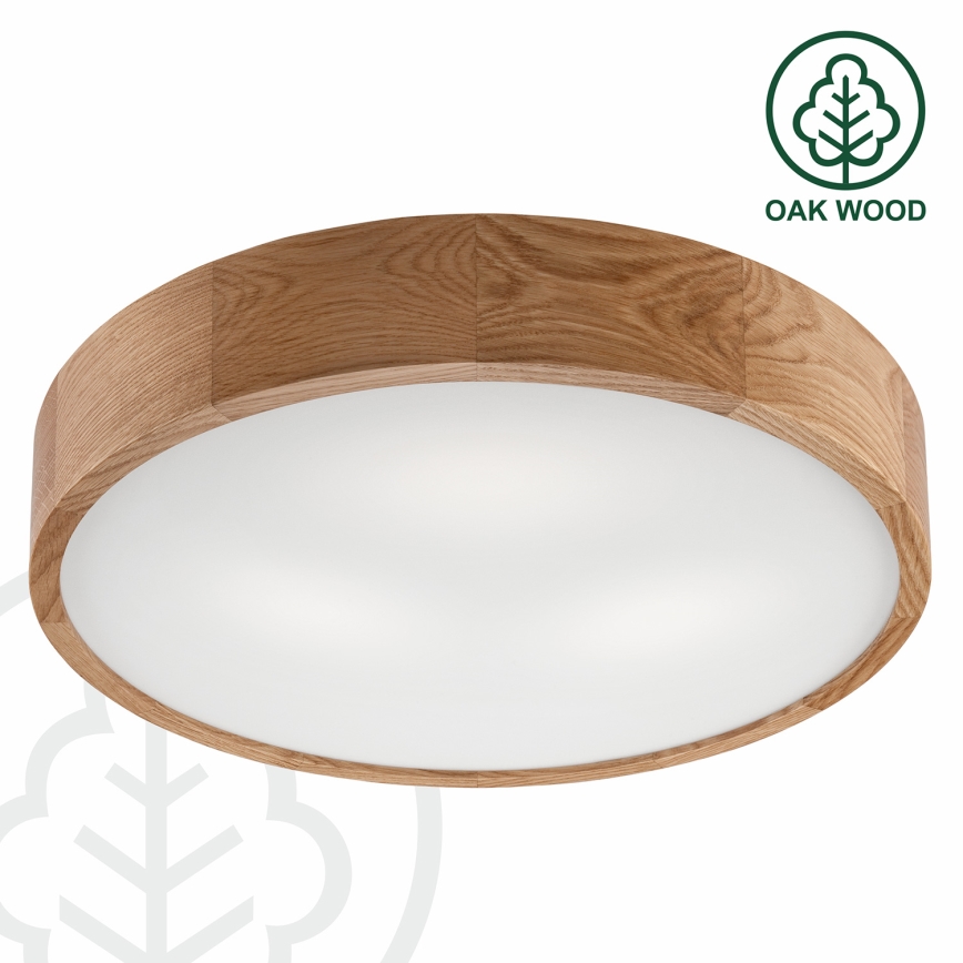 Brilagi - LED Deckenleuchte CARVALHO 3xE27/60W/230V Eiche Ø 47,5 cm