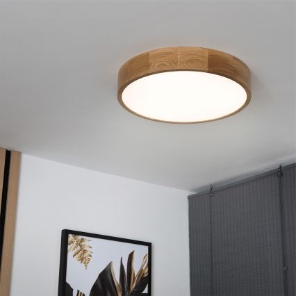 Brilagi - LED-Deckenleuchte CARVALHO LED/36W/230V Eiche Ø 47,5 cm