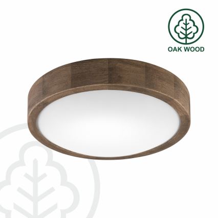Brilagi - LED Deckenleuchte CARVALHO SLIM 1xE27/60W/230V Eiche Nussbaum Ø 27 cm