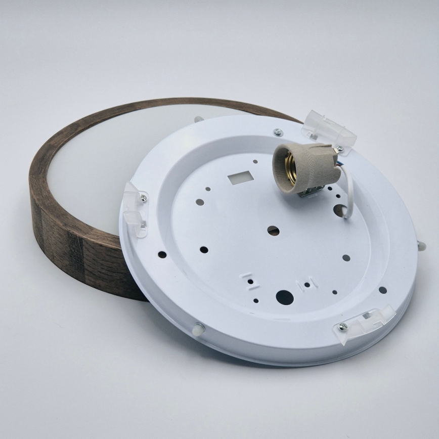 Brilagi - LED Deckenleuchte CARVALHO SLIM 1xE27/60W/230V Eiche Nussbaum Ø 27 cm