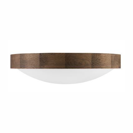 Brilagi - LED Deckenleuchte CARVALHO SLIM 2xE27/60W/230V Eiche Nussbaum Ø 37 cm