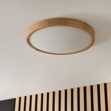 Brilagi - LED Deckenleuchte CARVALHO SLIM 3xE27/60W/230V Eiche Ø 47 cm