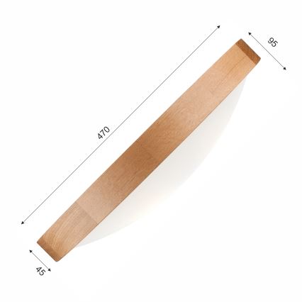 Brilagi - LED Deckenleuchte CARVALHO SLIM 3xE27/60W/230V Eiche Ø 47 cm