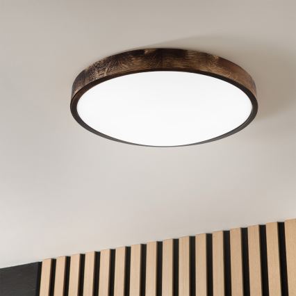 Brilagi - LED-Deckenleuchte CARVALHO SLIM SMOKEY LED/36W/230V Eiche Ø 47,5 cm