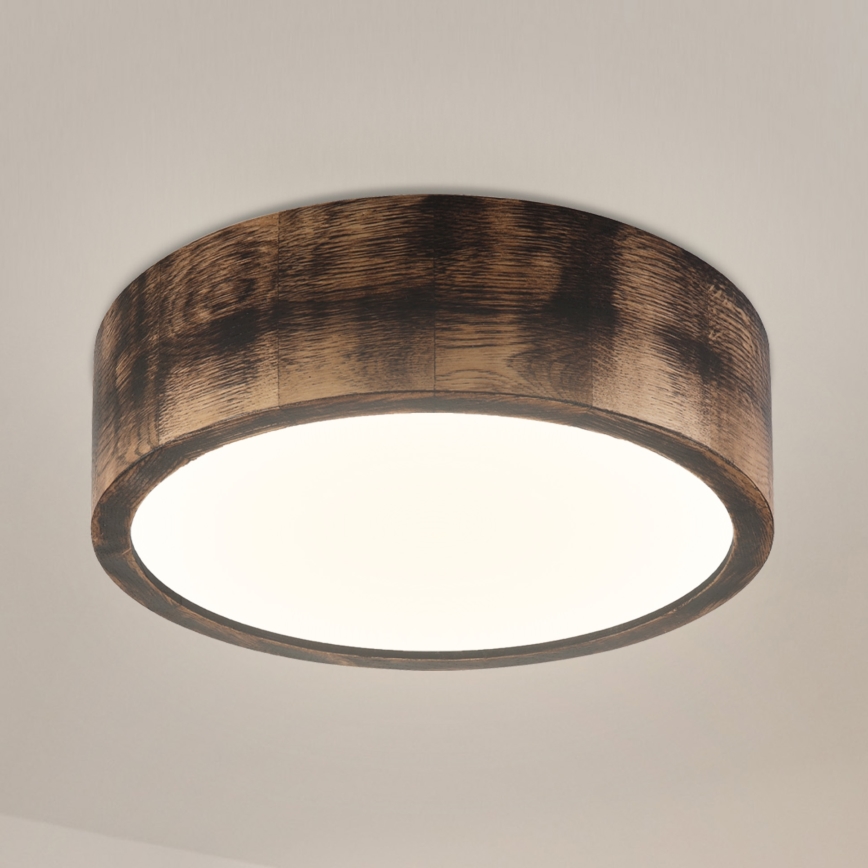 Brilagi - LED-Deckenleuchte CARVALHO SMOKEY LED/20W/230V Eiche Ø 27,5 cm