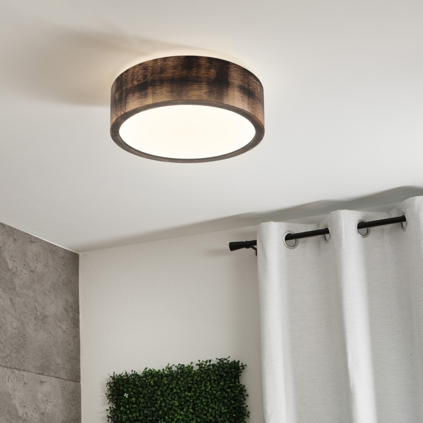Brilagi - LED-Deckenleuchte CARVALHO SMOKEY LED/20W/230V Eiche Ø 27,5 cm