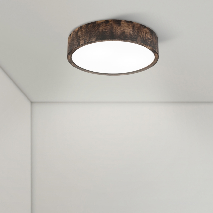 Brilagi - LED-Deckenleuchte CARVALHO SMOKEY LED/36 W/230 V Eiche Ø 37,5 cm