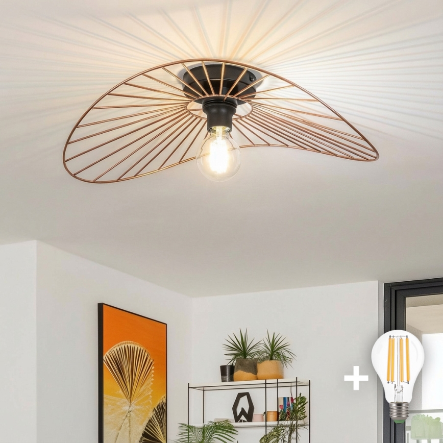 Brilagi - LED Deckenleuchte CERIA WIRE 1xE27/40W/230V 40x56 cm bronze