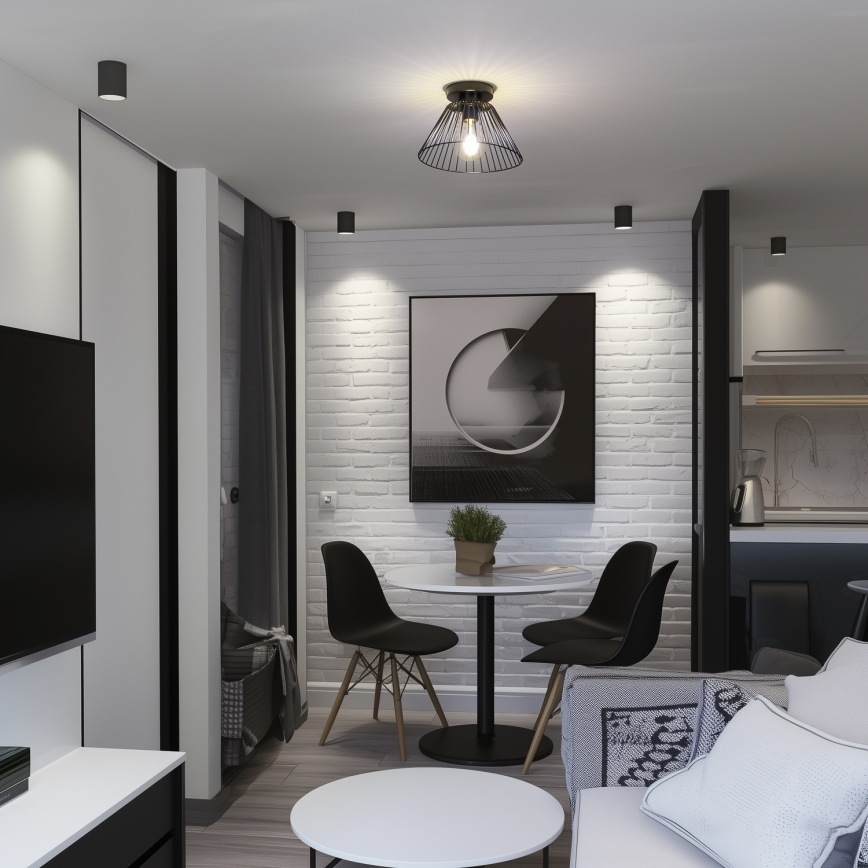 Brilagi - LED-Deckenleuchte CERIA WIRE 1xE27/40W/230V Ø 21 cm schwarz