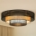 Brilagi - LED Deckenleuchte DAKOTA LUNETA LED/12W/230V Ø 60 cm 3000K/4000K/6400K Schwarz/Rattan