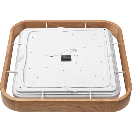 Brilagi - LED dimmbare Deckenleuchte MANAROLA CUBIC LED/24W/230V 3000-6500K Eiche + Fernbedienung