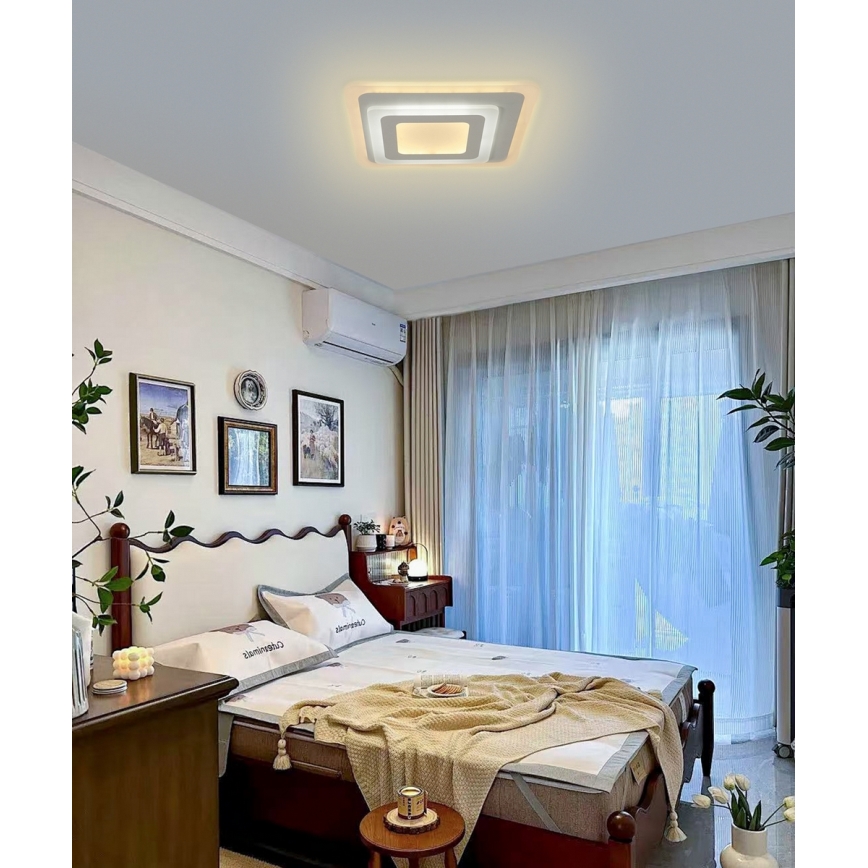 Brilagi - Dimmbare LED-Deckenleuchte MODERN MINI LED/65W/230V 3000/4000/6000K 37x37 cm + Fernbedienung