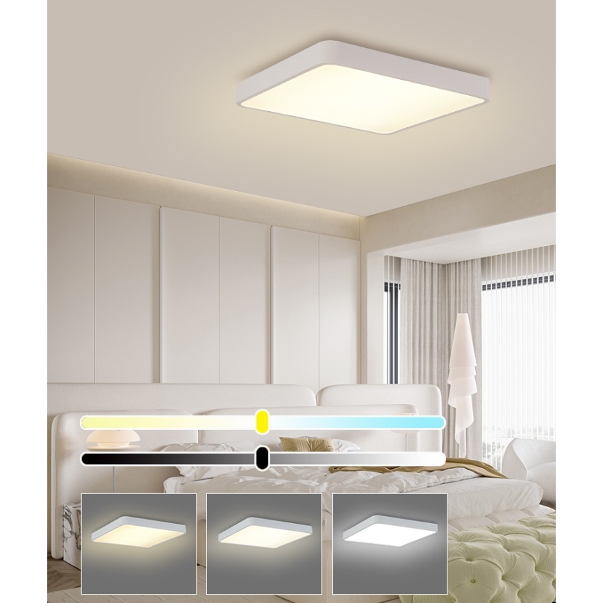 Brilagi - LED Deckenleuchte POOL LED/48W/230V 3000/4500/6000K 50x50 cm Weiß