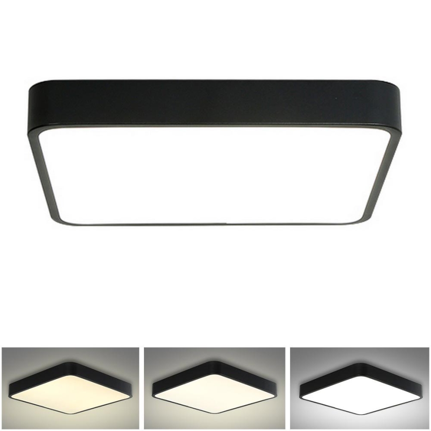 Brilagi - LED Deckenleuchte POOL LED/36W/230V 3000/4500/6000K 40x40 cm schwarz