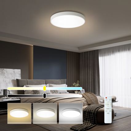 Brilagi - Dimmbares LED-Deckenlicht POOL LED/60W/230V 3000-6000K Ø 60 cm weiß + Fernbedienung
