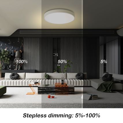 Brilagi - Dimmbares LED-Deckenlicht POOL LED/60W/230V 3000-6000K Ø 60 cm weiß + Fernbedienung