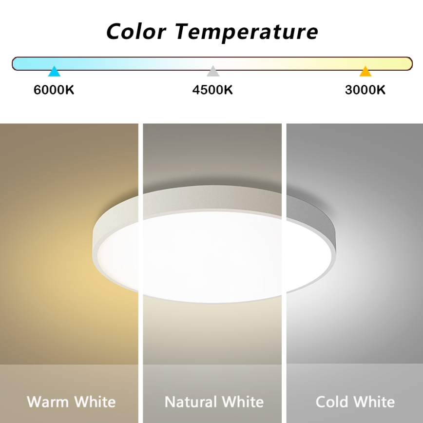 Brilagi - Dimmbares LED-Deckenlicht POOL LED/60W/230V 3000-6000K Ø 60 cm weiß + Fernbedienung
