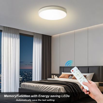 Brilagi - Dimmbares LED-Deckenlicht POOL LED/60W/230V 3000-6000K Ø 60 cm weiß + Fernbedienung