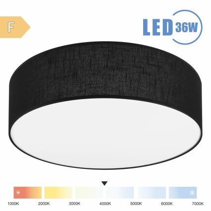 Brilagi - LED-Deckenleuchte SIRIJA LED/36W/230V d 45 cm schwarz