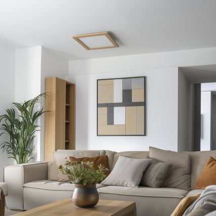 Brilagi - LED-Deckenleuchte SLIMFRAME WOOD LED/36W/230V 49,5x49,5 cm braun