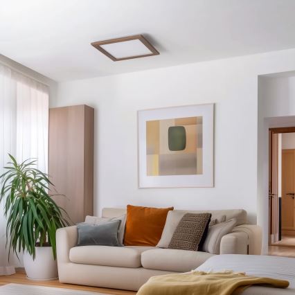 Brilagi - LED-Deckenleuchte SLIMFRAME WOOD LED/36W/230V 49,5x49,5 cm dunkelbraun