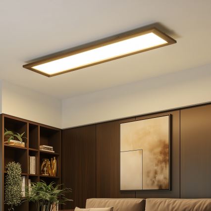 Brilagi - LED-Deckenleuchte SLIMFRAME WOOD LED/58W/230V 124x34 cm dunkelbraun