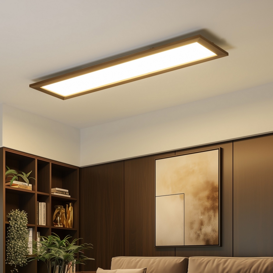 Brilagi - LED-Deckenleuchte SLIMFRAME WOOD LED/58W/230V 124x34 cm dunkelbraun