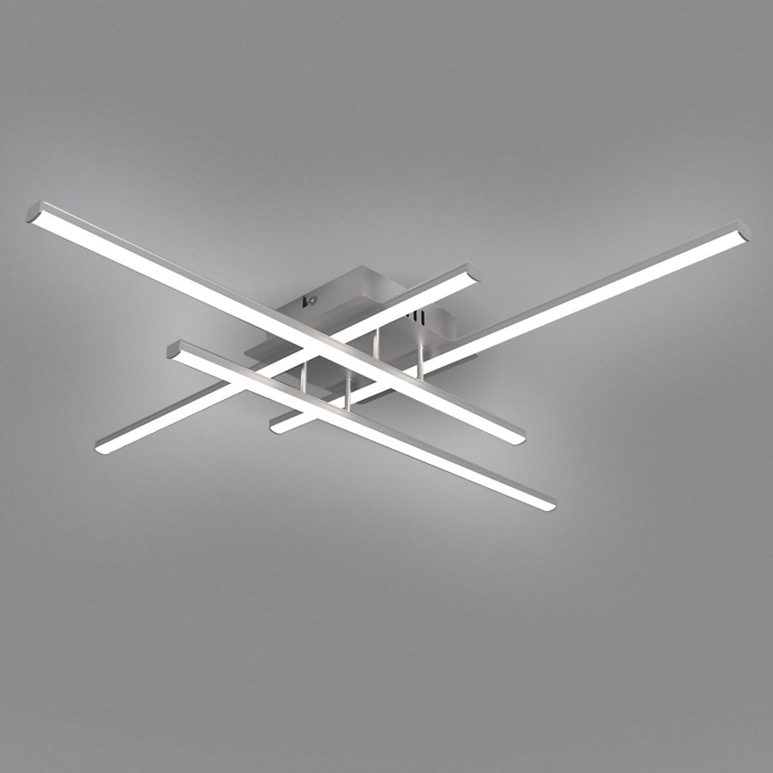 Brilagi - LED Deckenleuchte STRIPES LED/37W/230V 68x68 cm silber