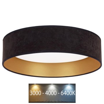 Brilagi - LED Deckenleuchte VELVET LED/24W/230V Ø 40 cm 3000/4000/6400K Schwarz/Gold