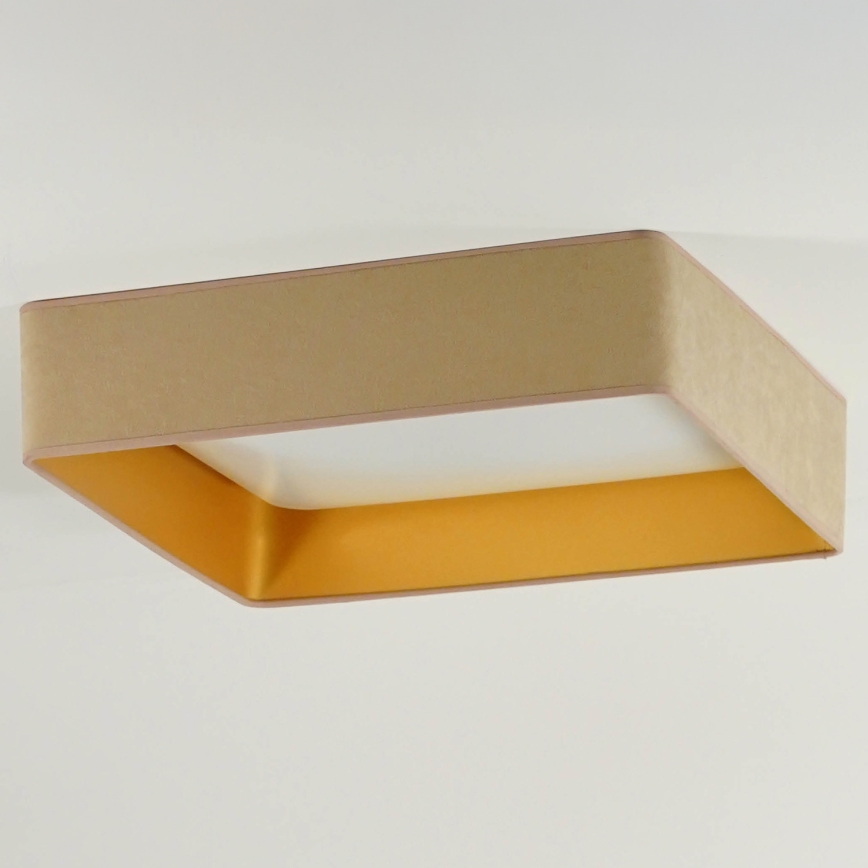 Brilagi - LED Deckenleuchte VELVET SQUARE LED/24W/230V 43x43 cm beige