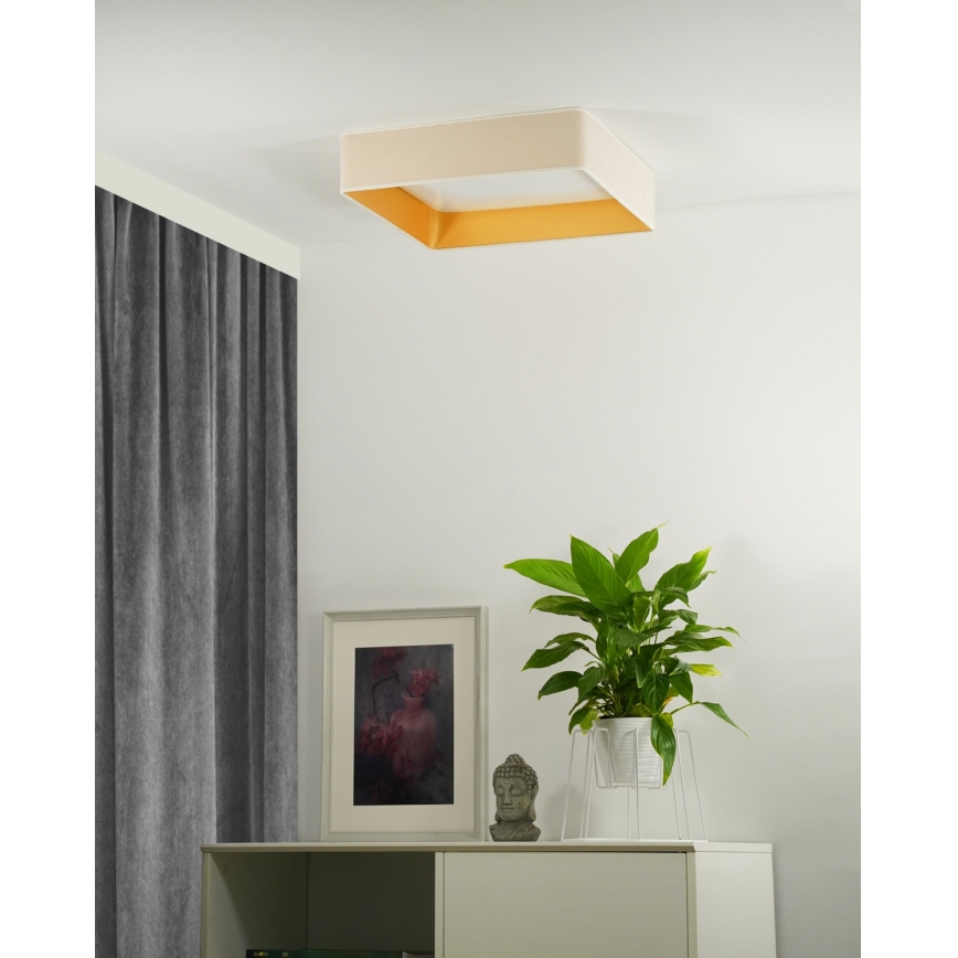 Brilagi - LED Deckenleuchte VELVET SQUARE LED/24W/230V cremefarben