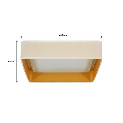 Brilagi - LED Deckenleuchte VELVET SQUARE LED/24W/230V cremefarben