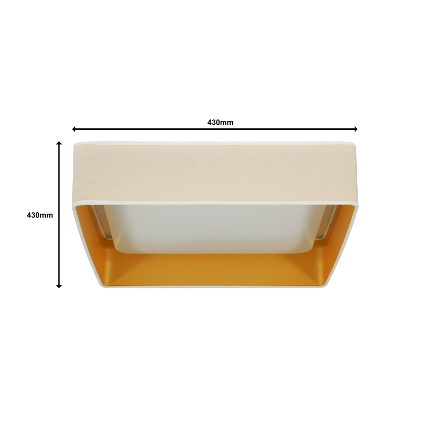 Brilagi - LED Deckenleuchte VELVET SQUARE LED/24W/230V cremefarben