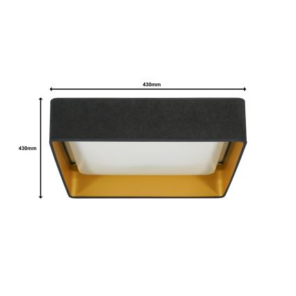 Brilagi - LED Deckenleuchte VELVET SQUARE LED/24W/230V grau