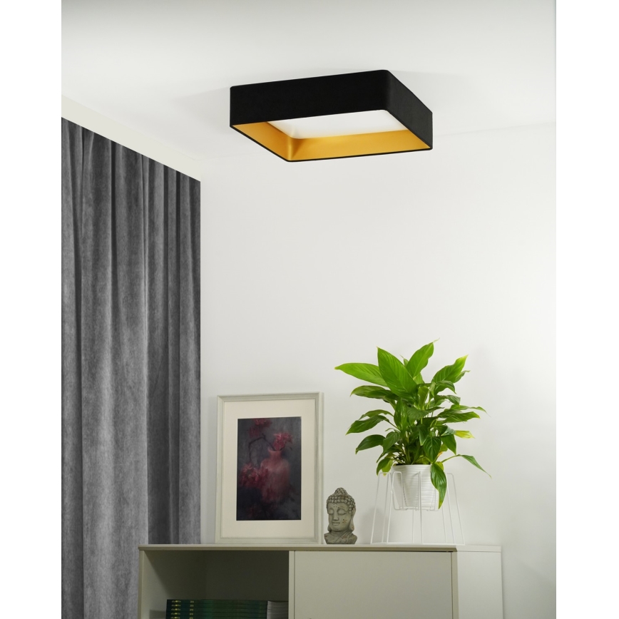 Brilagi - LED Deckenleuchte VELVET SQUARE LED/24W/230V schwarz