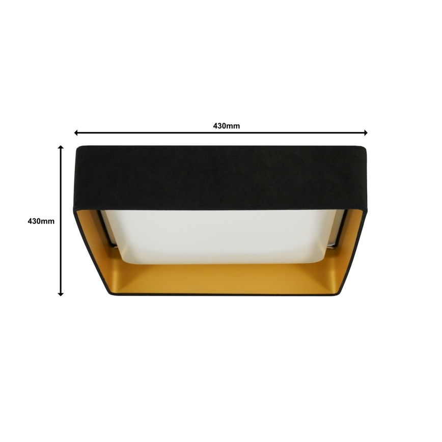 Brilagi - LED Deckenleuchte VELVET SQUARE LED/24W/230V schwarz