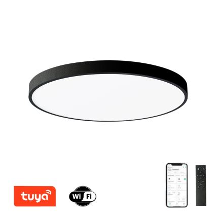 Brilagi - LED dimmbare Deckenleuchte POOL SMART LED/128W/230V 3000-6000K Ø 100 cm Wi‑Fi Tuya schwarz + Fernbedienung