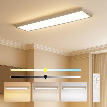 Brilagi - LED-dimmbare Badezimmer-Deckenleuchte FRAME SMART LED/50W/230V 120x30 cm 3000-6000K IP44 beige + Fernbedienung