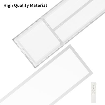 Brilagi - LED-dimmbare Badezimmer-Deckenleuchte FRAME SMART LED/50W/230V 120x30 cm 3000-6000K IP44 silber + Fernbedienung