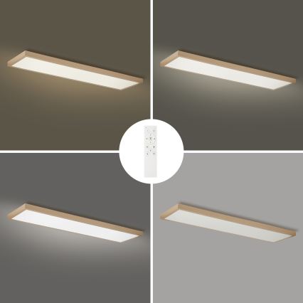 Brilagi - LED-dimmbare Badezimmer-Deckenleuchte FRAME SMART LED/50W/230V 120x30 cm 3000-6000K IP44 beige + Fernbedienung