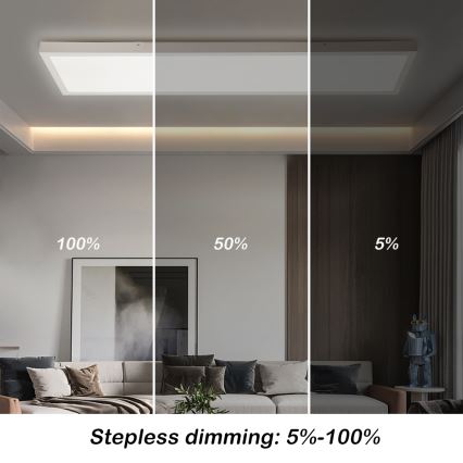 Brilagi - LED Dimmbare Deckenleuchte FRAME SMART LED/50W/230V 30x120 cm 3000-6000K IP44 weiß + Fernbedienung