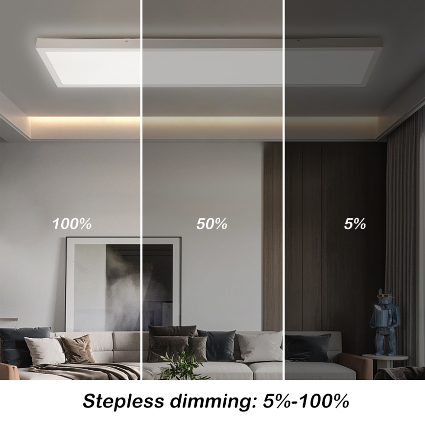 Brilagi - LED Dimmbare Deckenleuchte FRAME SMART LED/50W/230V 30x120 cm 3000-6000K IP44 weiß + Fernbedienung