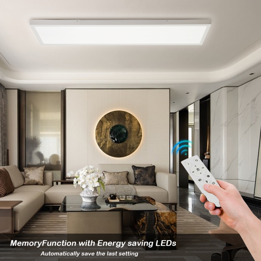 Brilagi - LED Dimmbare Deckenleuchte FRAME SMART LED/50W/230V 30x120 cm 3000-6000K IP44 weiß + Fernbedienung