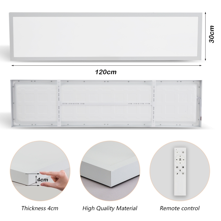 Brilagi - LED Dimmbare Deckenleuchte FRAME SMART LED/50W/230V 30x120 cm 3000-6000K IP44 weiß + Fernbedienung