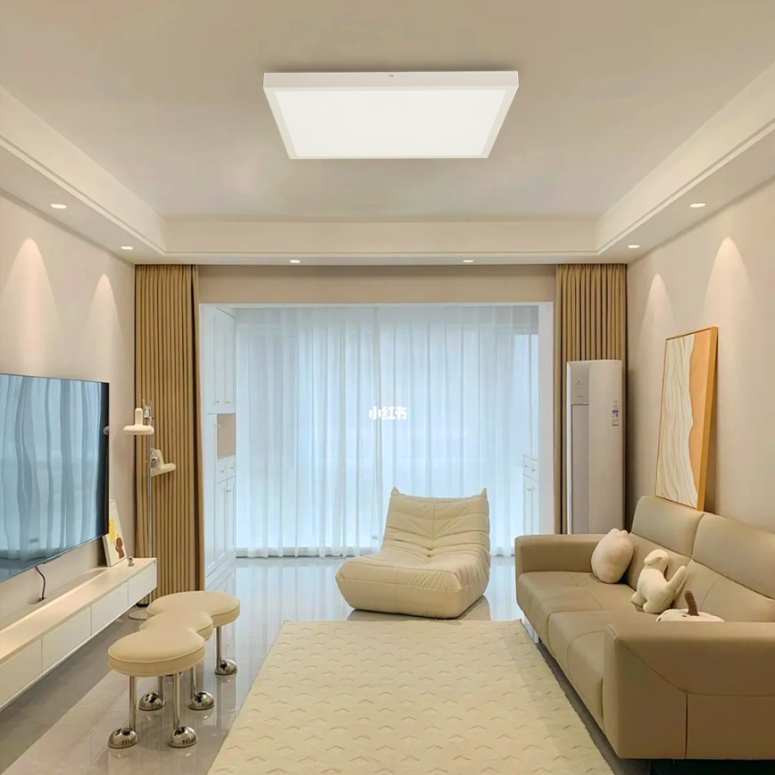 Brilagi - Dimmbare Badezimmerdeckenleuchte FRAME SMART LED/50W/230V 60x60 cm 3000-6000K IP44 Weiß + Fernbedienung